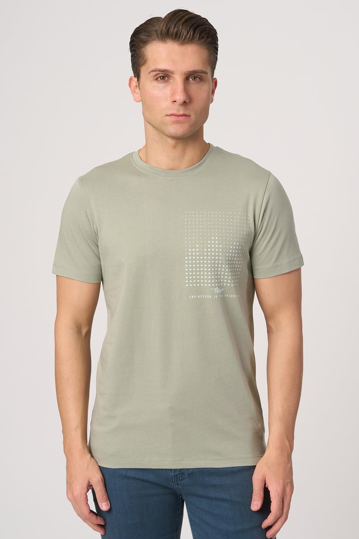 WHİTE STONE  2025-Y  3076  BİSİKLET YAKA TSHIRT    ÇAĞLA