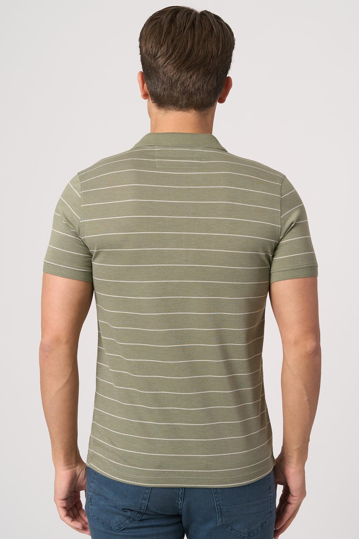 WHİTE STONE  2025-Y  3149-Y  POLA YAKA TSHIRT    HAKİ
