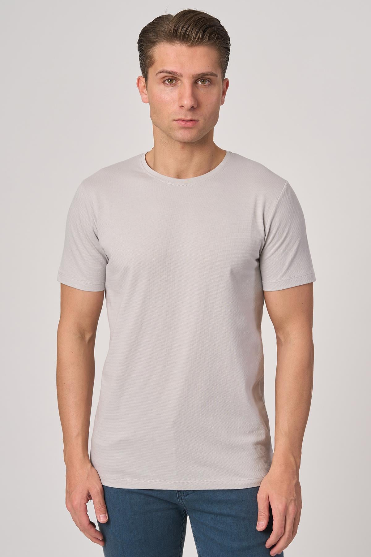 WHİTE STONE  2025-Y  3155  BİSİKLET YAKA TSHIRT    TAŞ