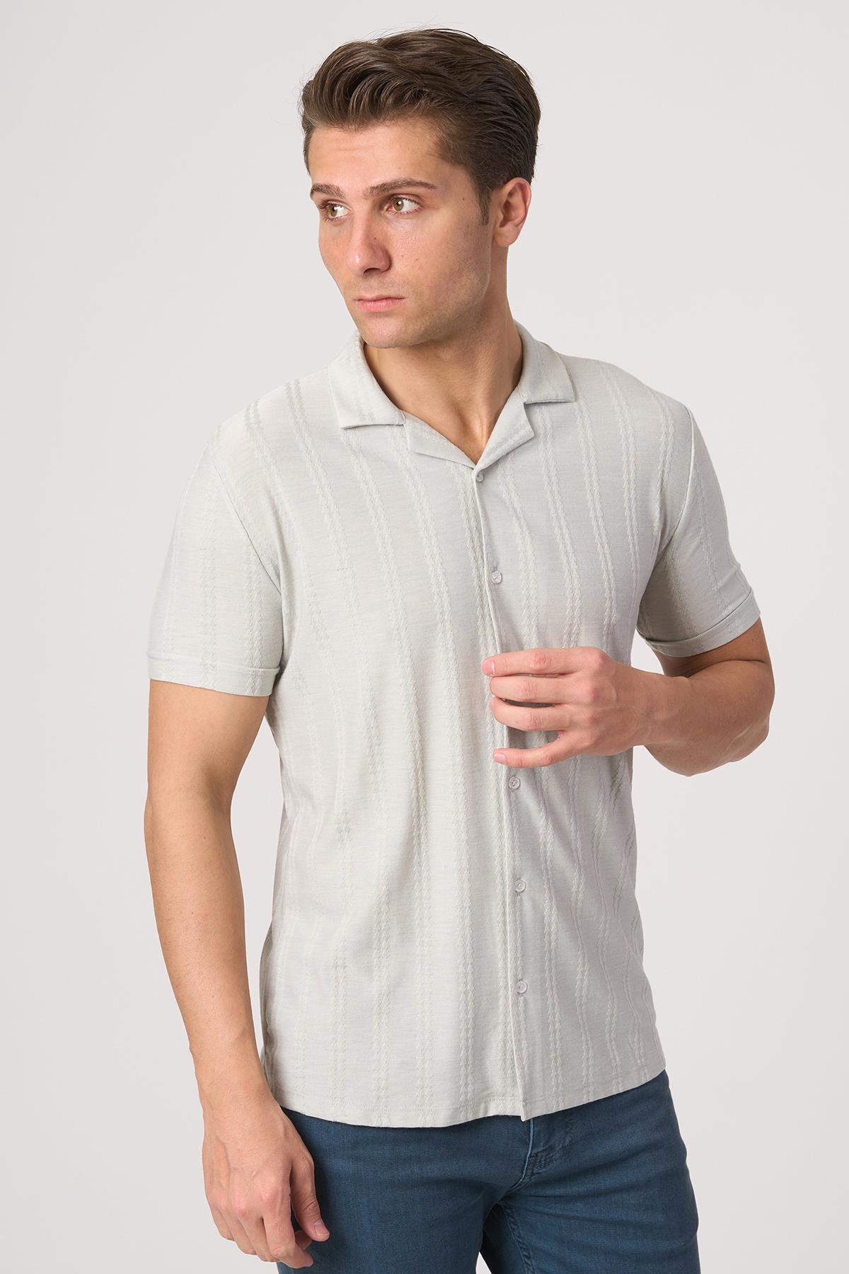 WHİTE STONE  2025-Y  3176-G GÖMLEK- TSHIRT    GRİ