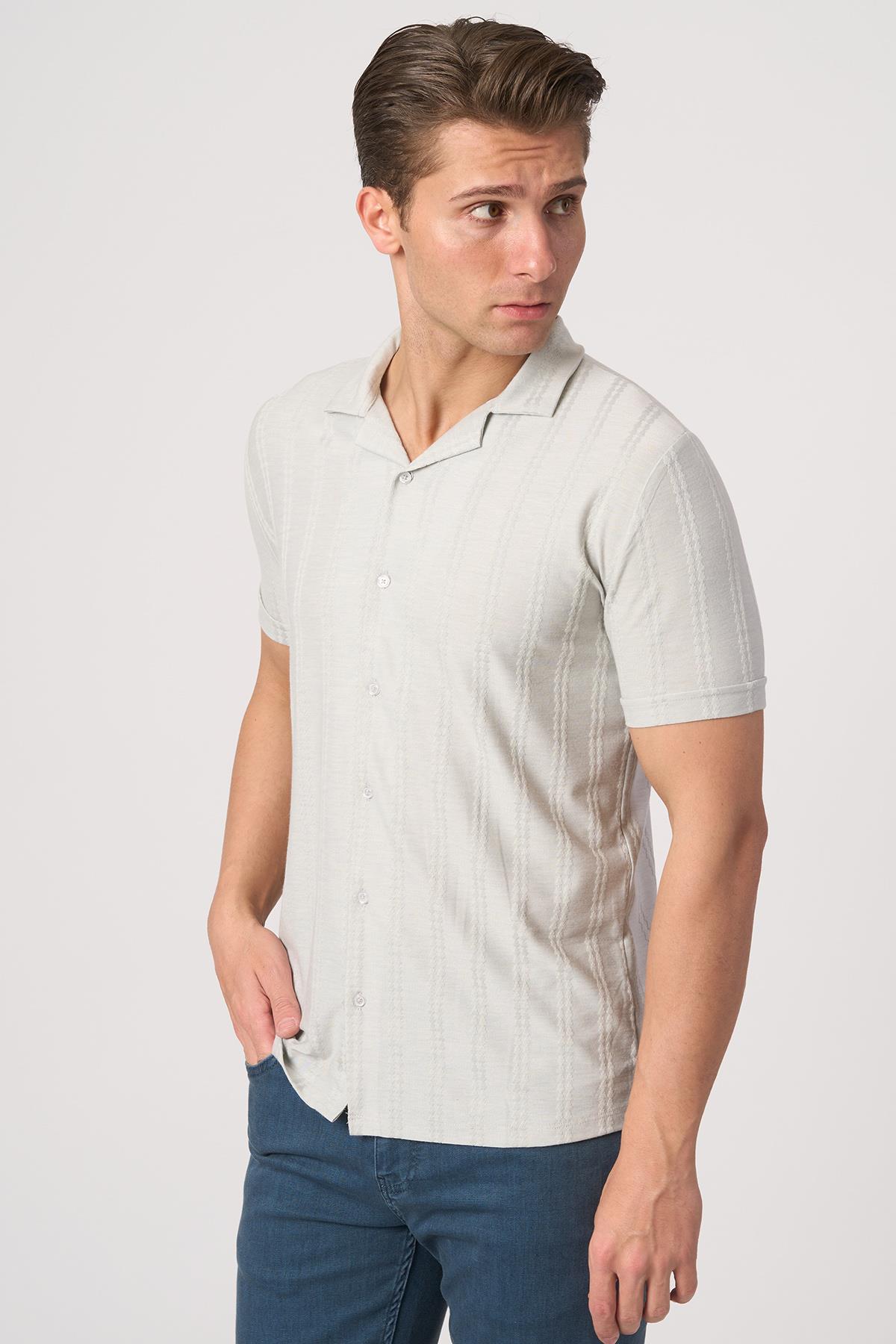 WHİTE STONE  2025-Y  3176-G GÖMLEK- TSHIRT    GRİ
