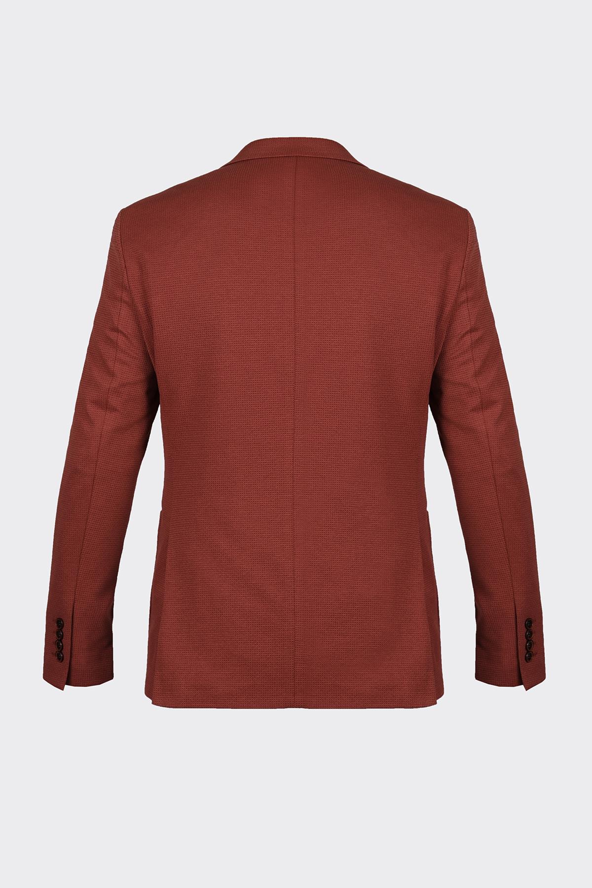 Bordo Casual Slim Fit Bi-Stretch Ceket