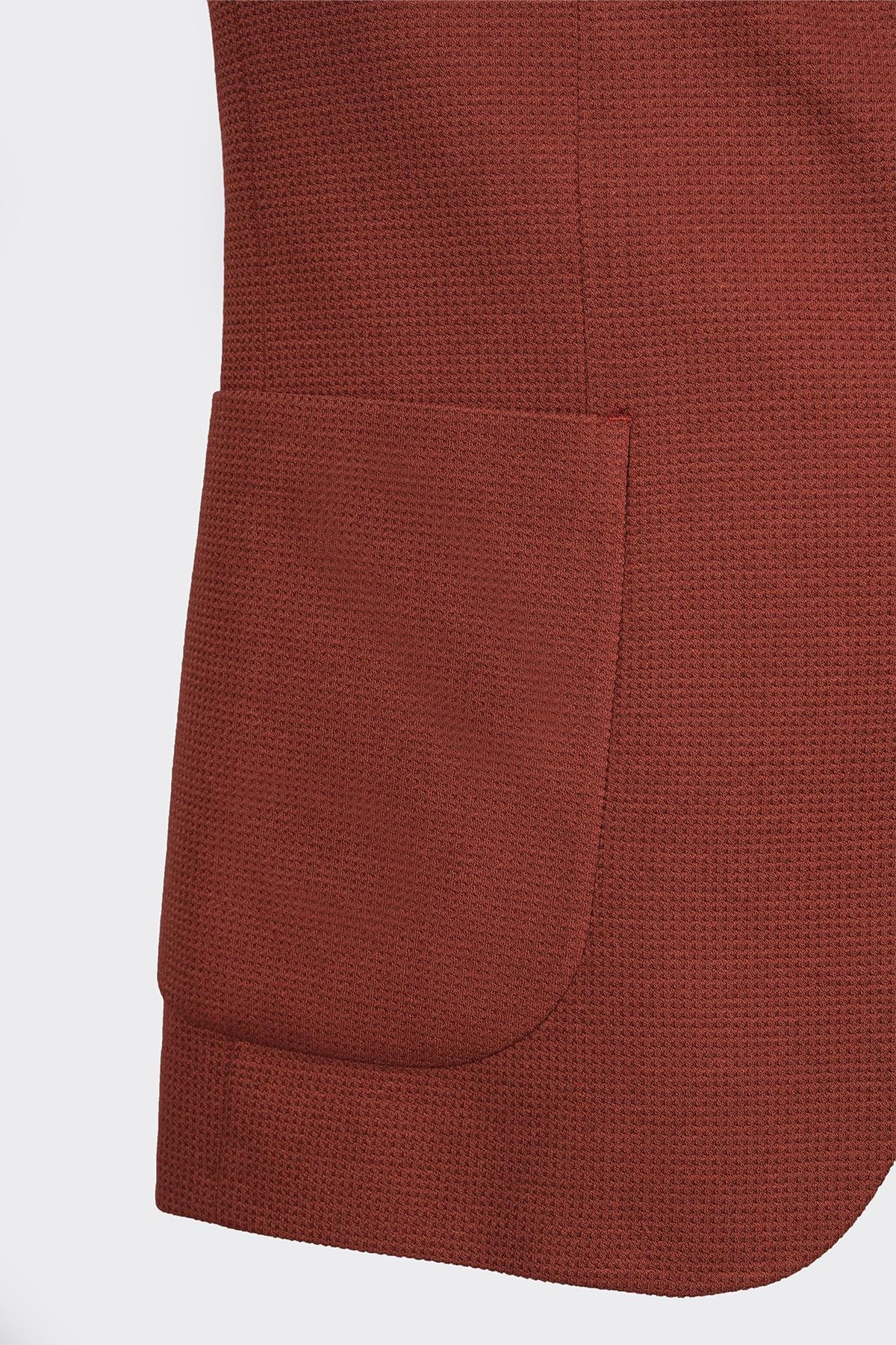 Bordo Casual Slim Fit Bi-Stretch Ceket