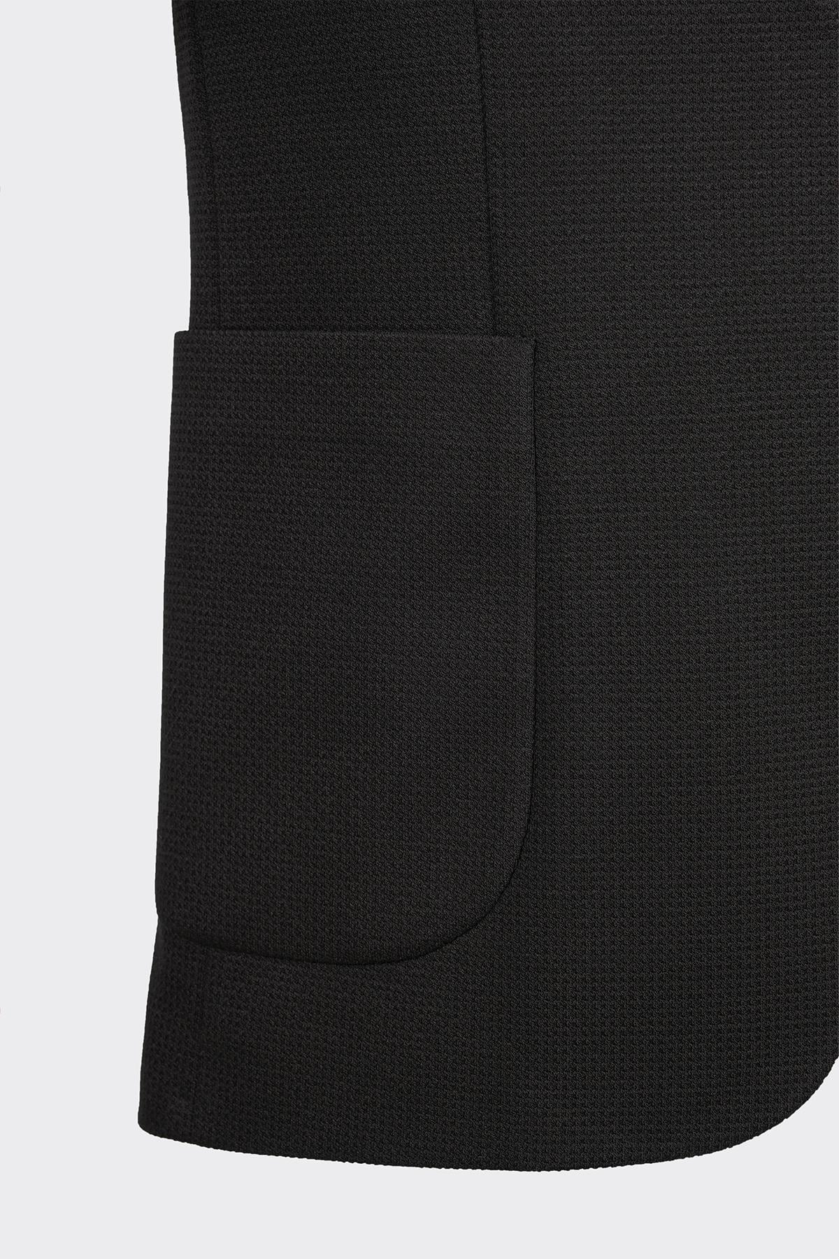 Siyah Casual Slim Fit Bi-Stretch Ceket
