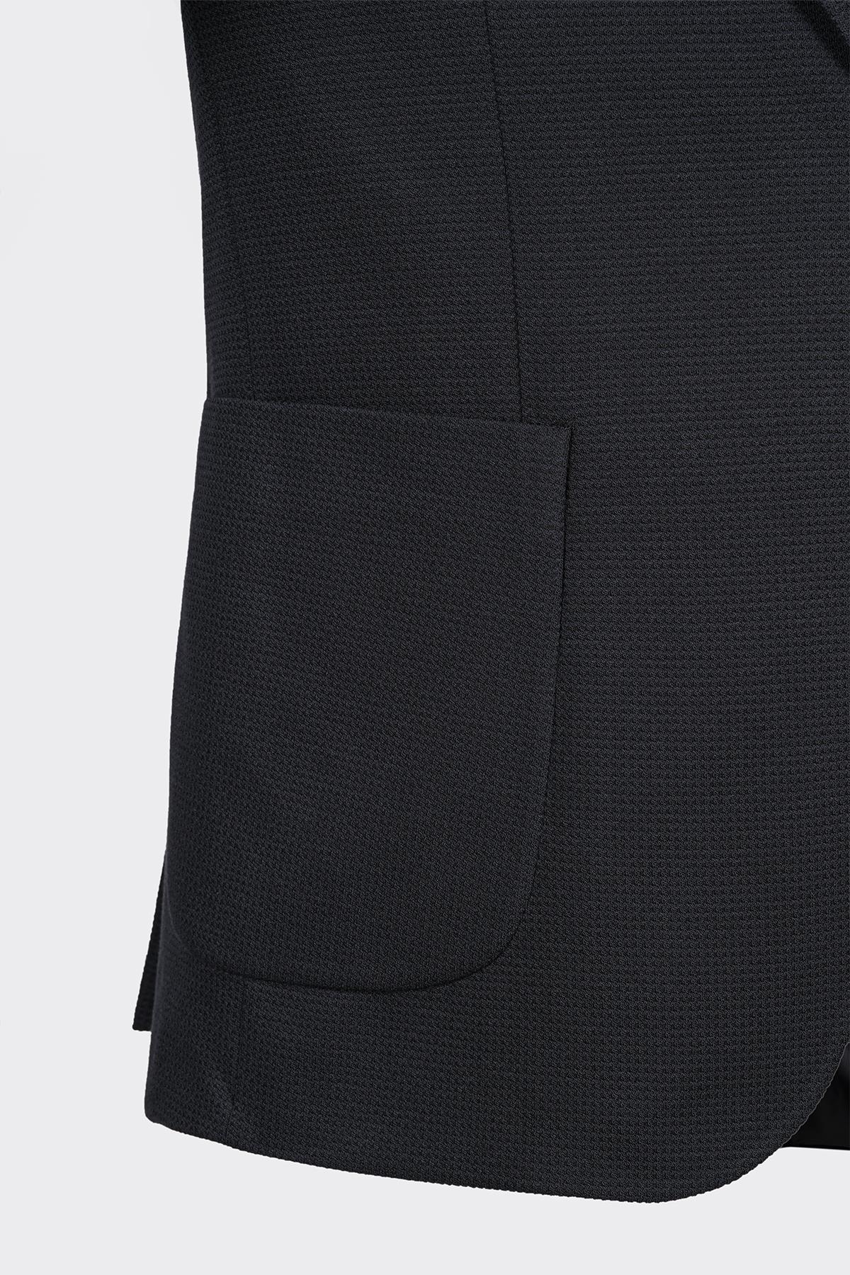 Koyu Lacivert Casual Slim Fit Bi-Stretch Ceket