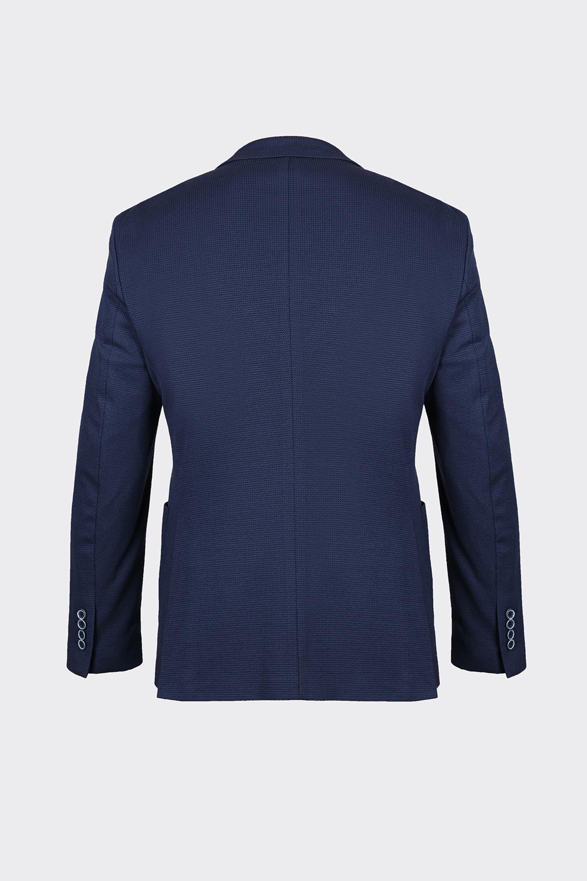 Lacivert Casual Slim Fit Bi-Stretch Ceket