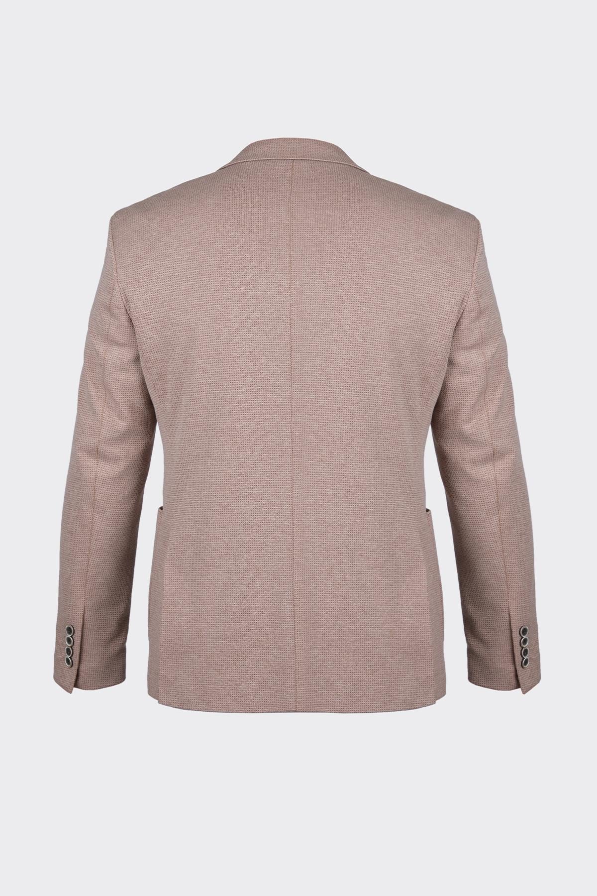 Taş Rengi Casual Slim Fit Bi-Stretch Ceket