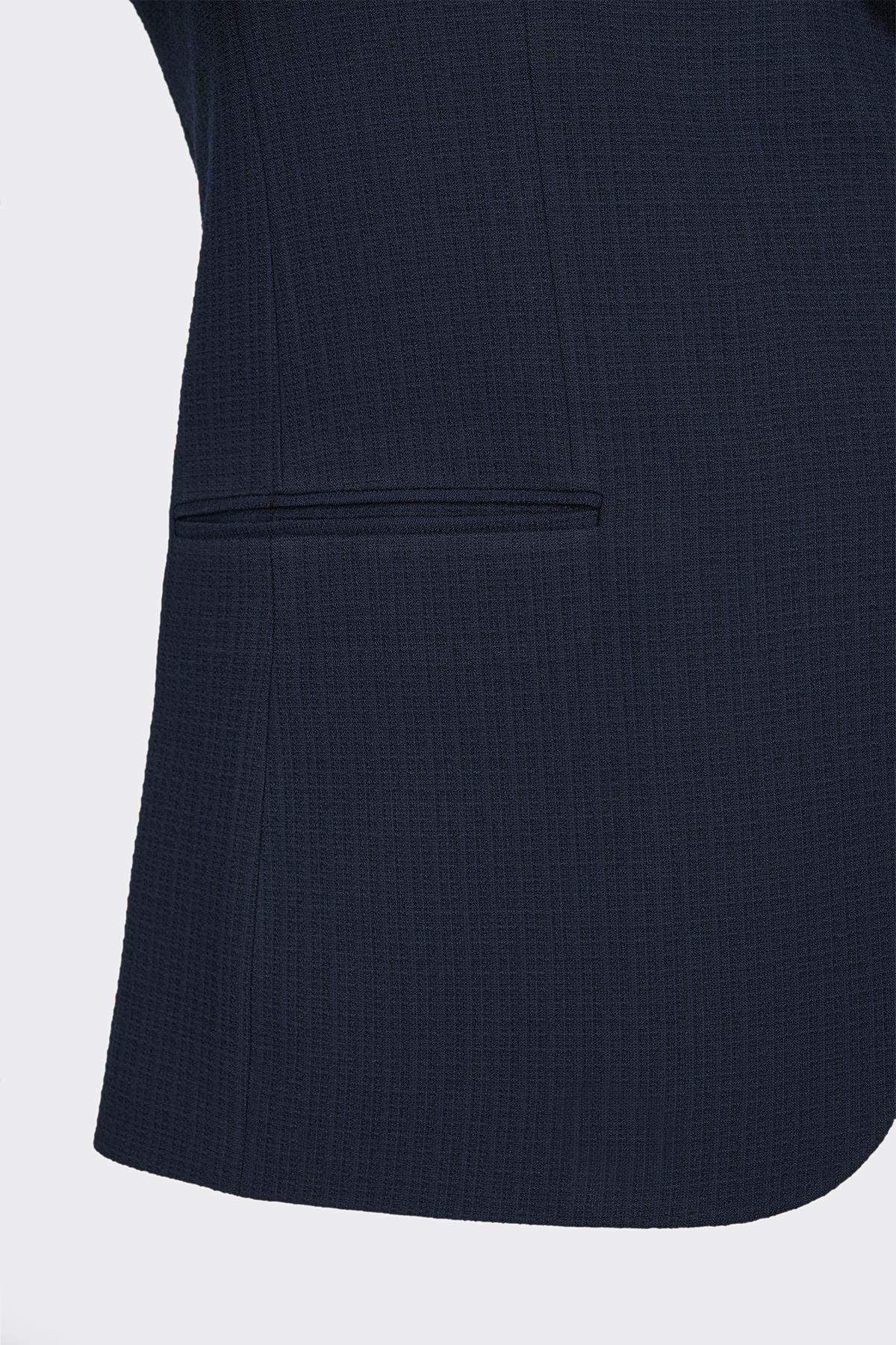 Lacivert Kapak Cepli Smart Casual Ceket