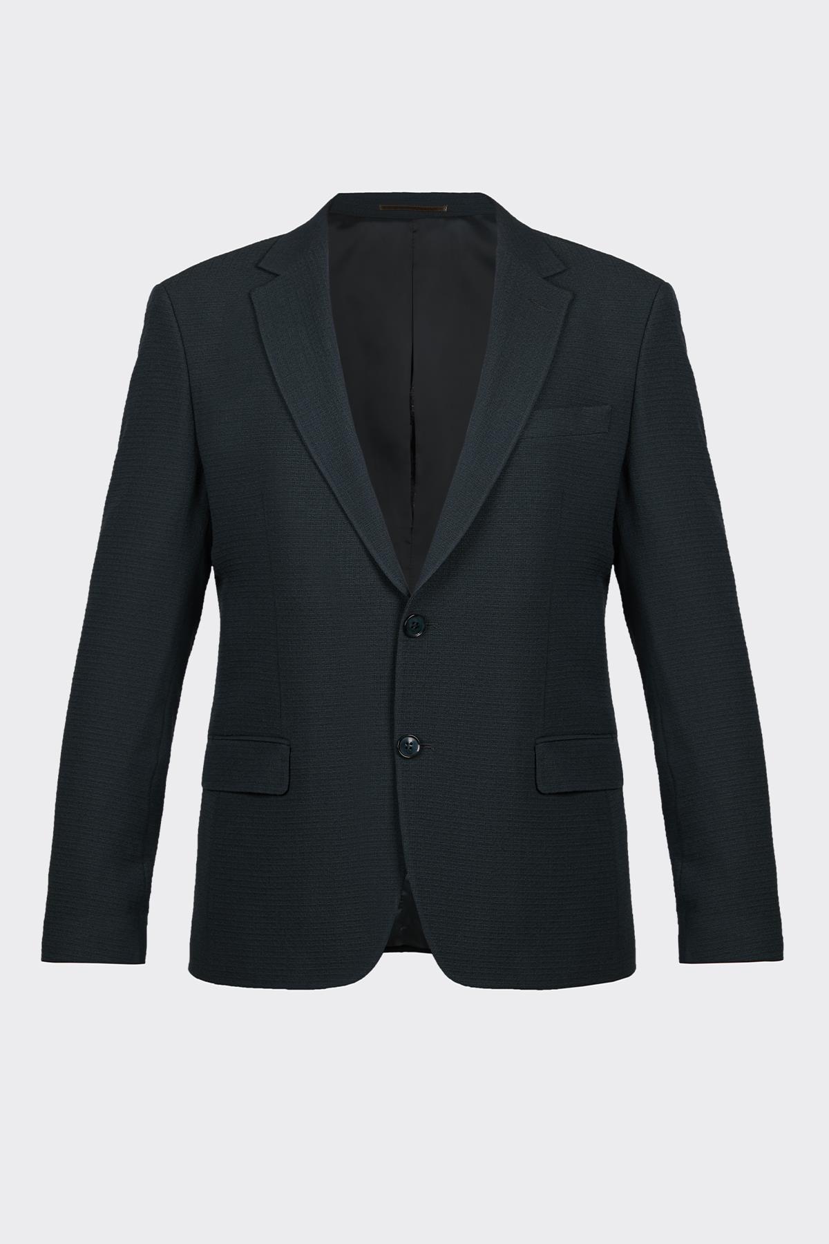 Koyu Yeşil Kapak Cepli Smart Casual Ceket