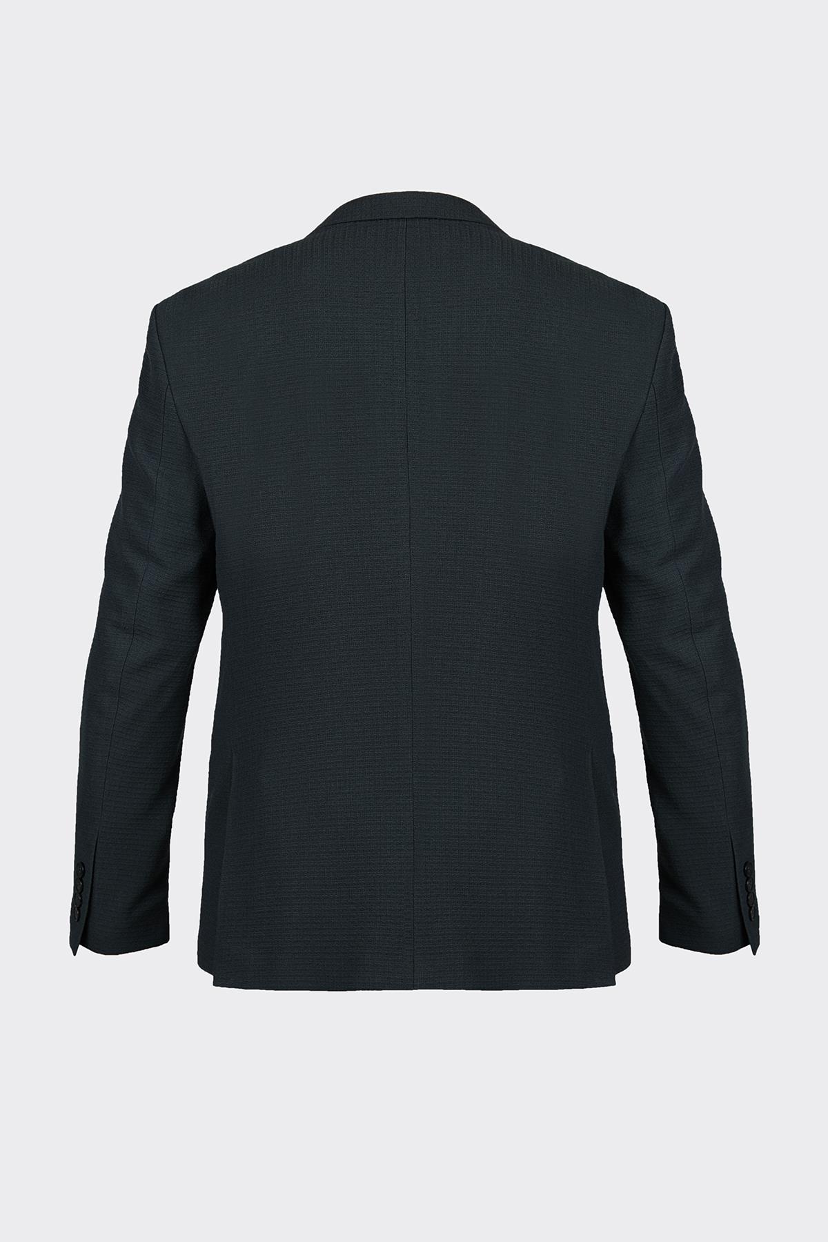 Koyu Yeşil Kapak Cepli Smart Casual Ceket