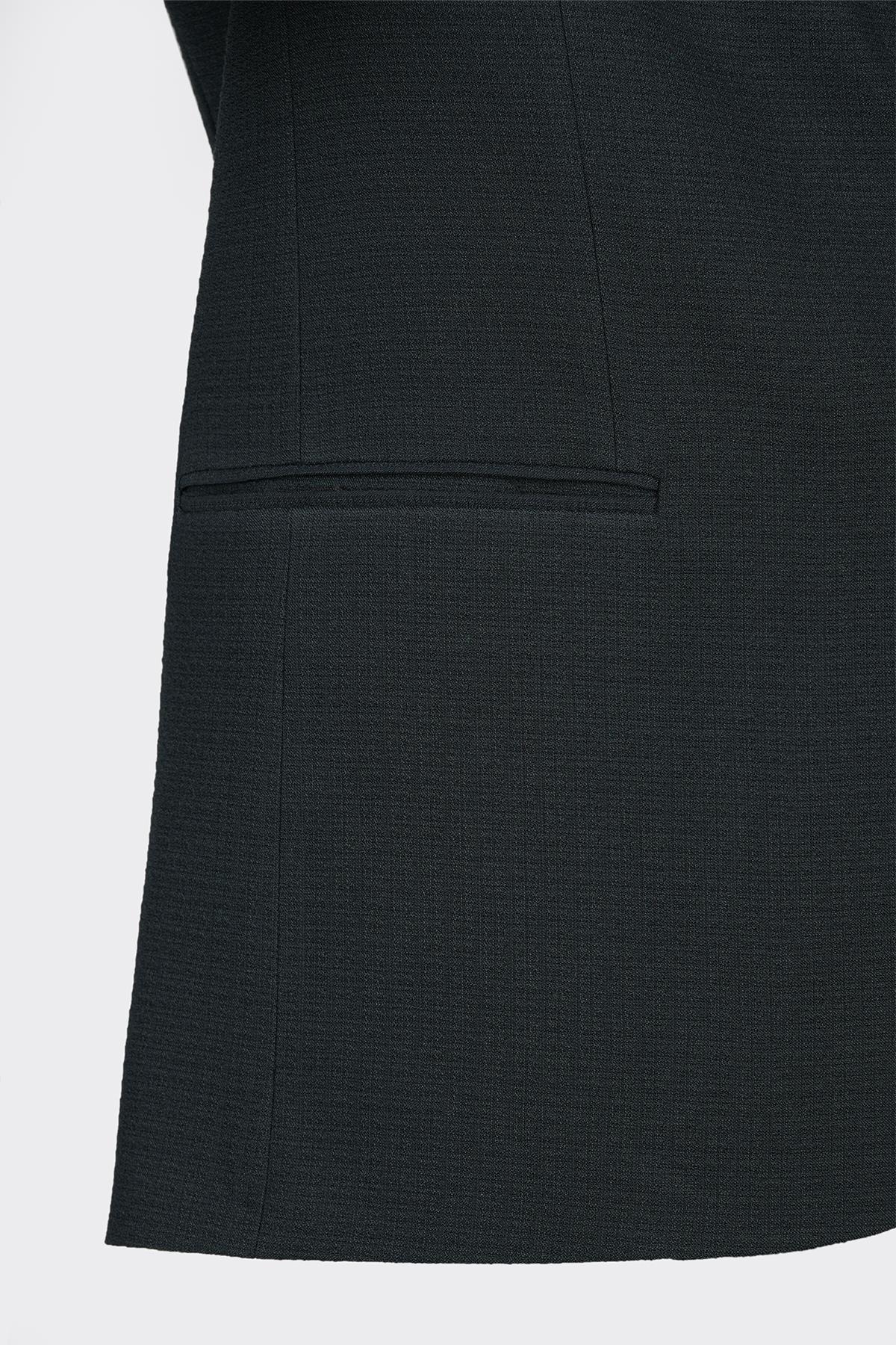 Koyu Yeşil Kapak Cepli Smart Casual Ceket