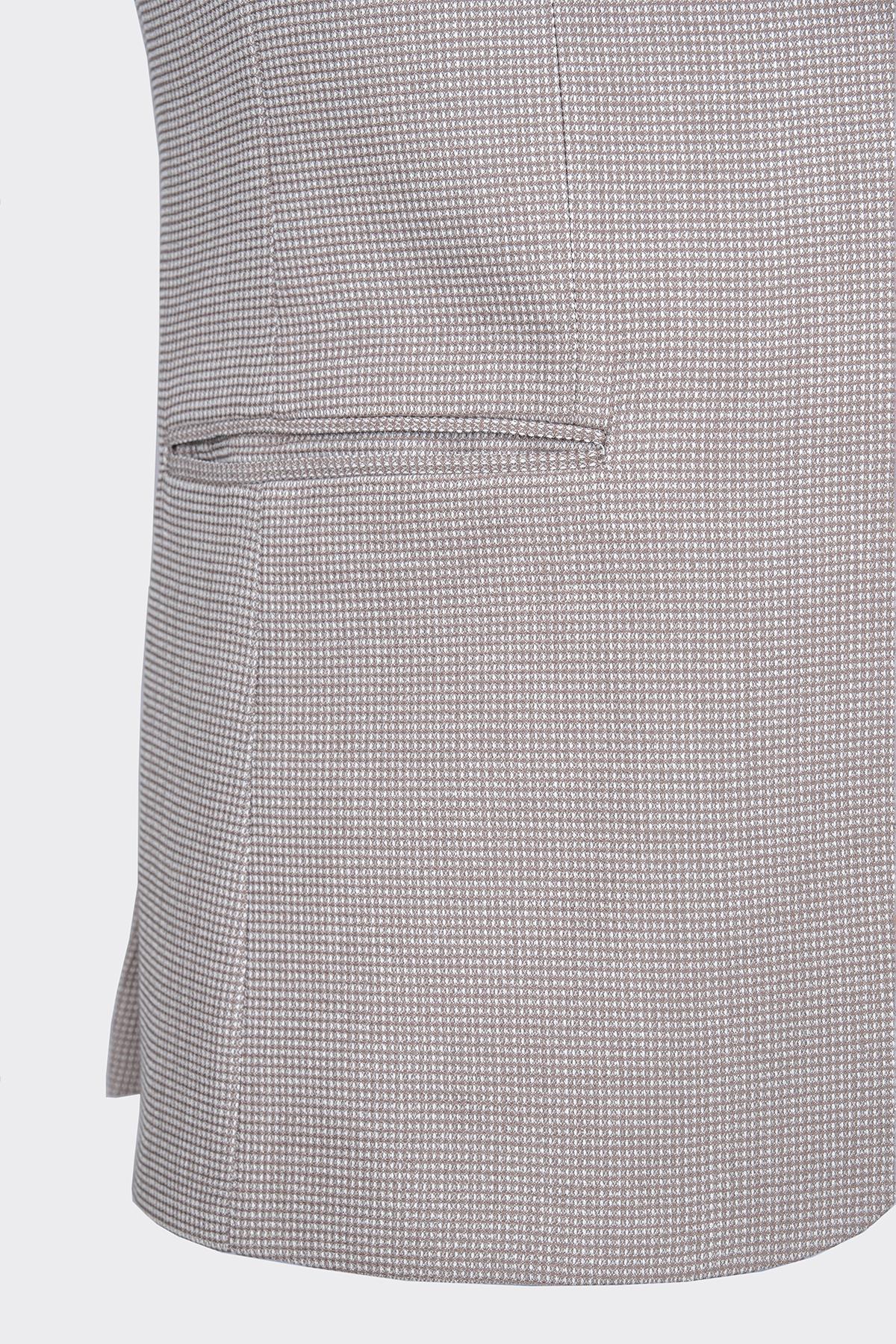 Açık Kahve Kapak Cepli Smart Casual Ceket