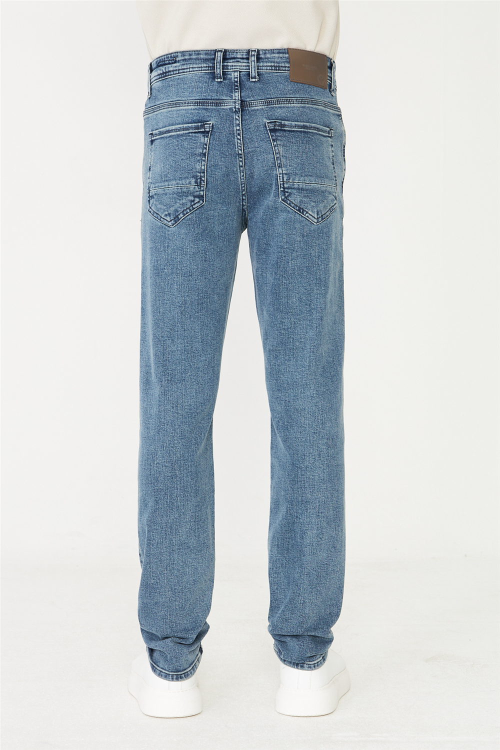 Mavi Düz Kesim Modern Jean Pantolon