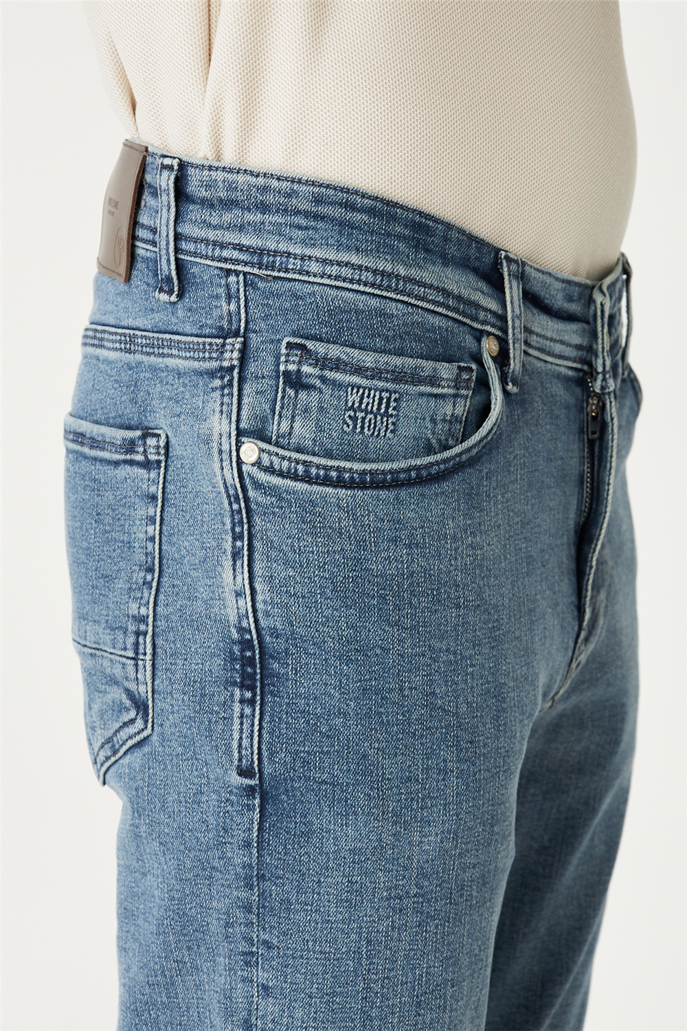 Mavi Düz Kesim Modern Jean Pantolon