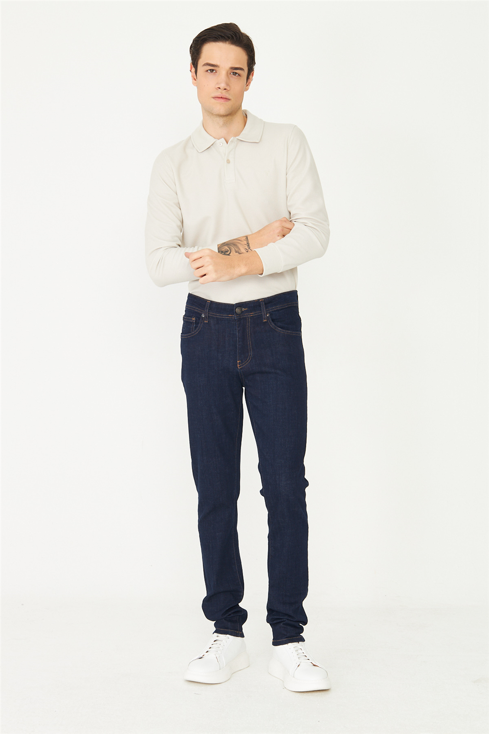 Lacivert Klasik Denim Erkek Jean Pantolon