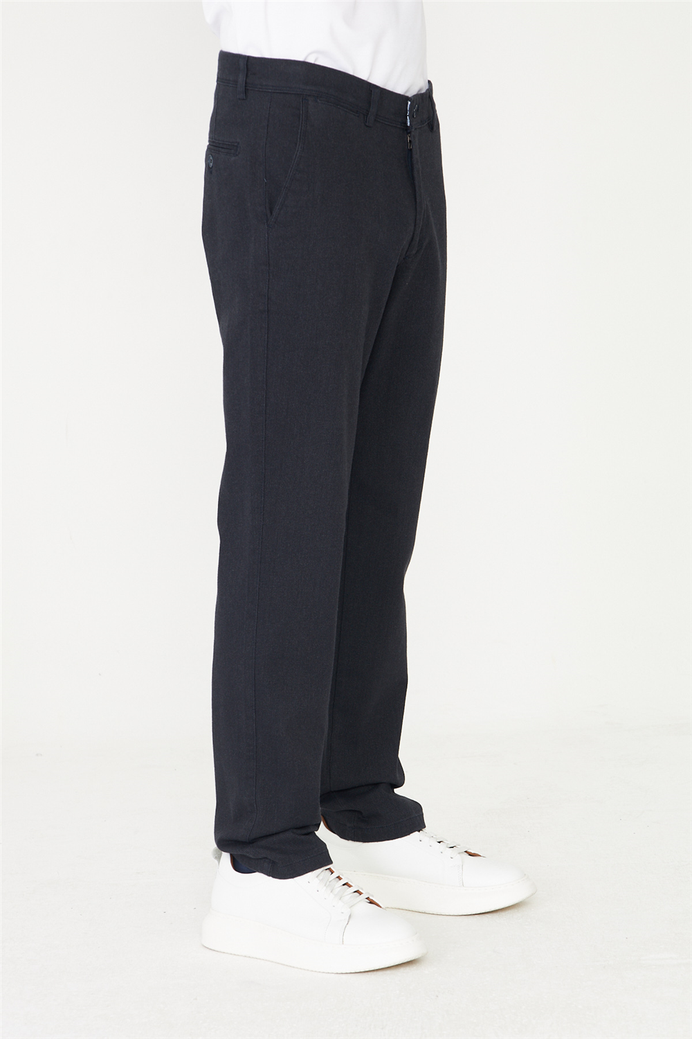 Lacivert Dokulu Modern Klasik Pantolon