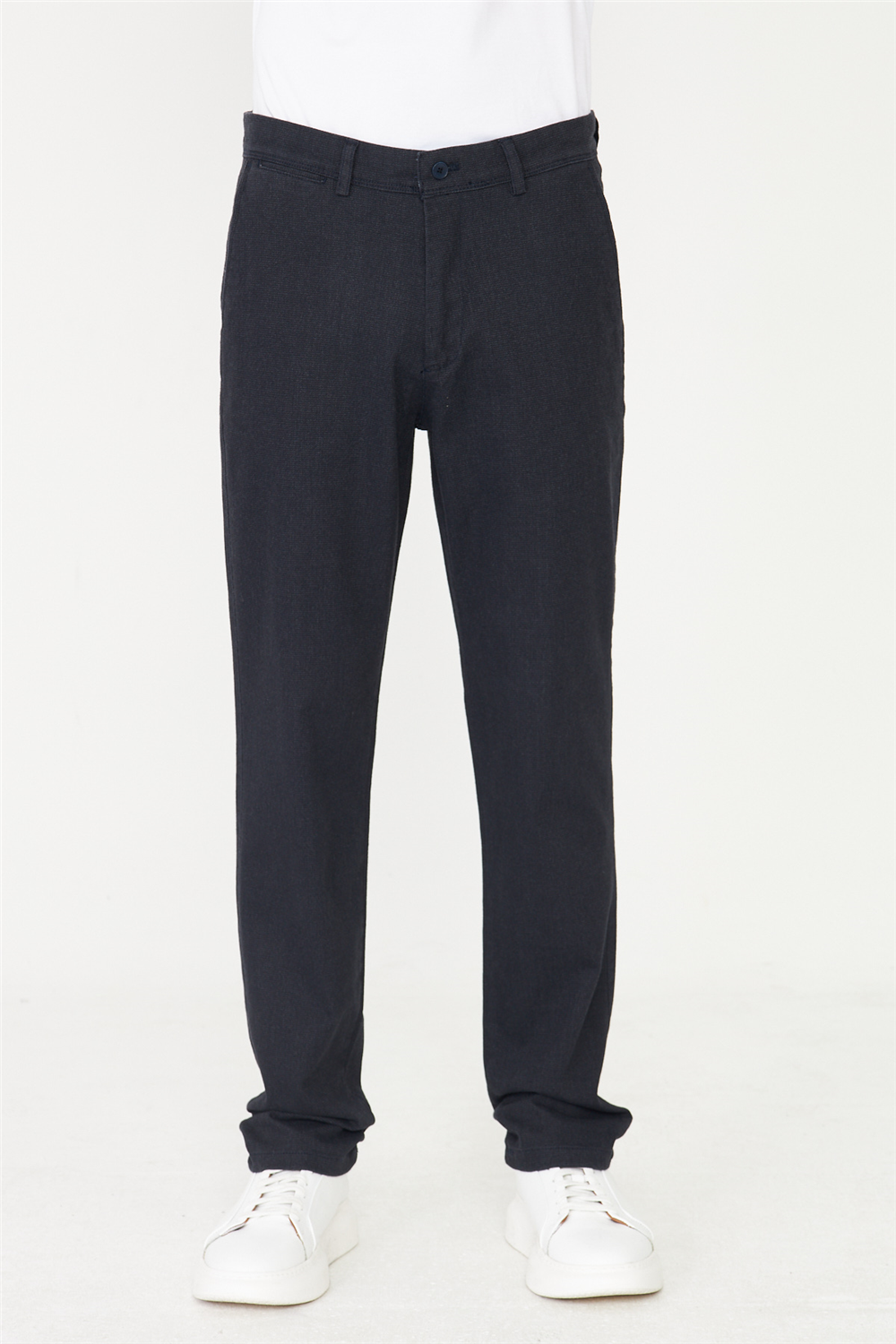 Lacivert Dokulu Modern Klasik Pantolon