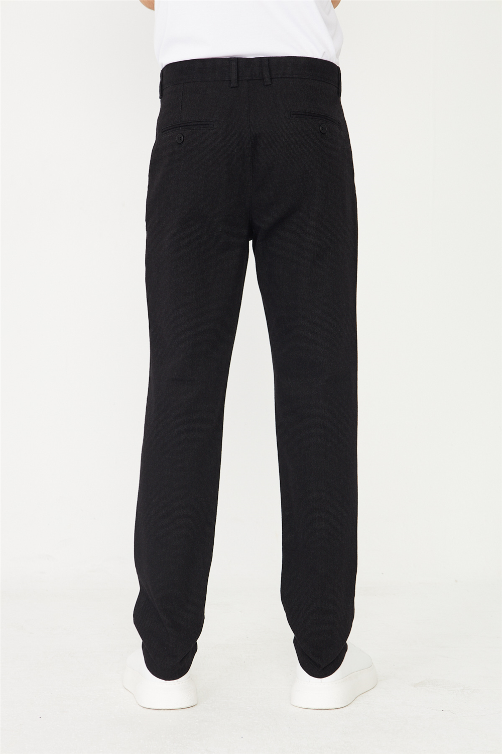 Siyah Premium Dokulu Klasik Pantolon
