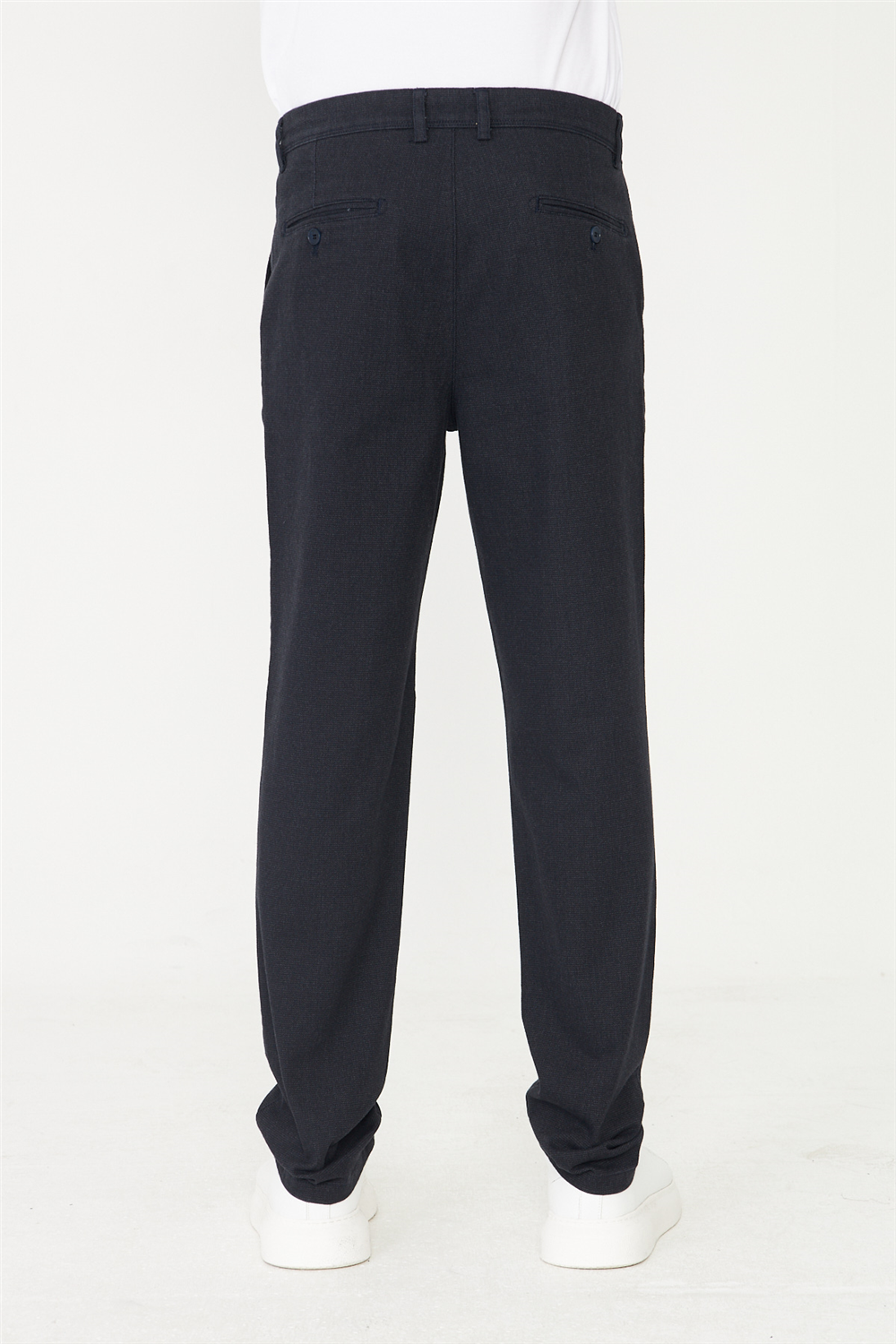 Lacivert Dokulu Modern Klasik Pantolon