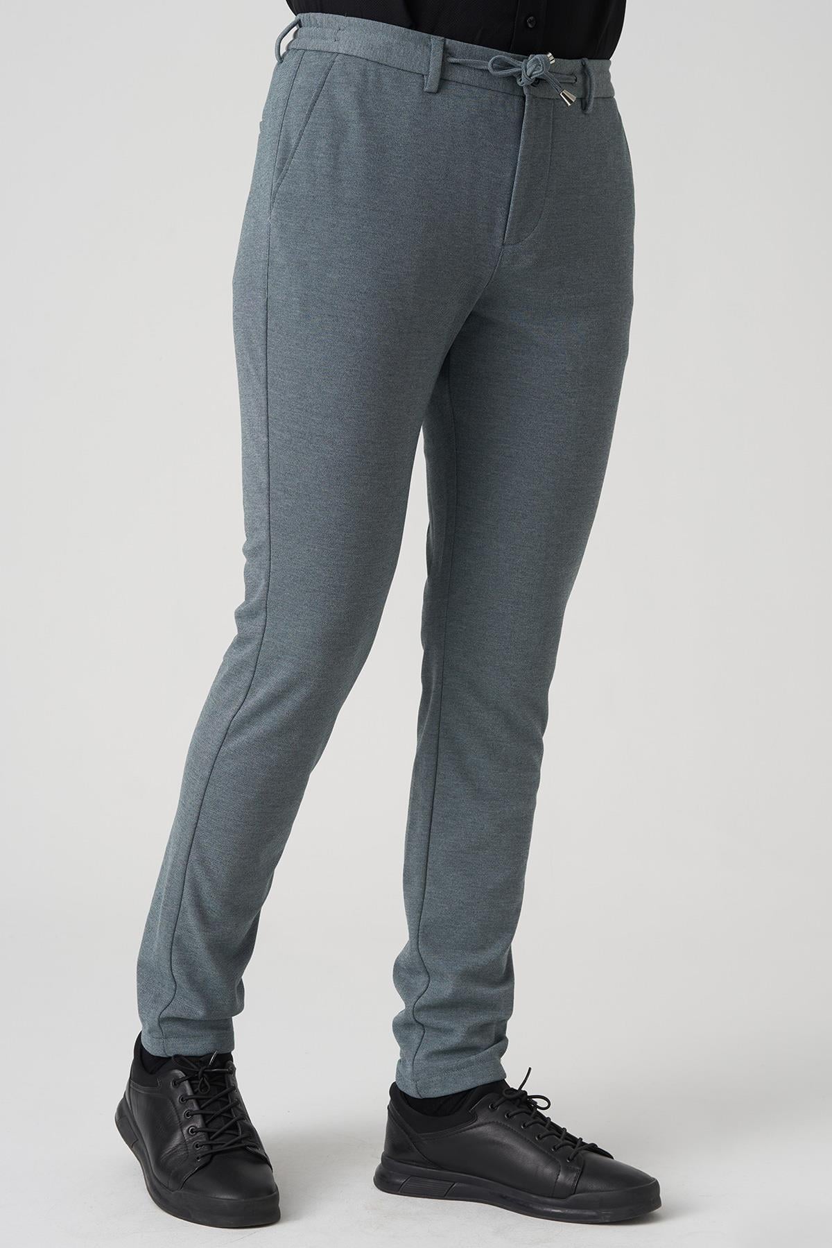 White Stone Barcelos P1035 Regular Fit Semanta Likralı Jogger Pantolon Zümrüt