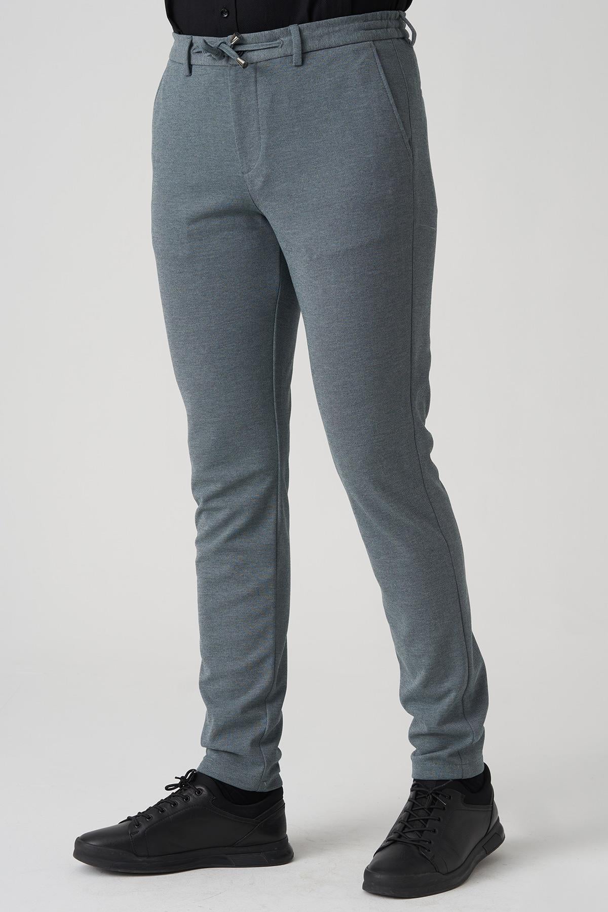 White Stone Barcelos P1035 Regular Fit Semanta Likralı Jogger Pantolon Zümrüt