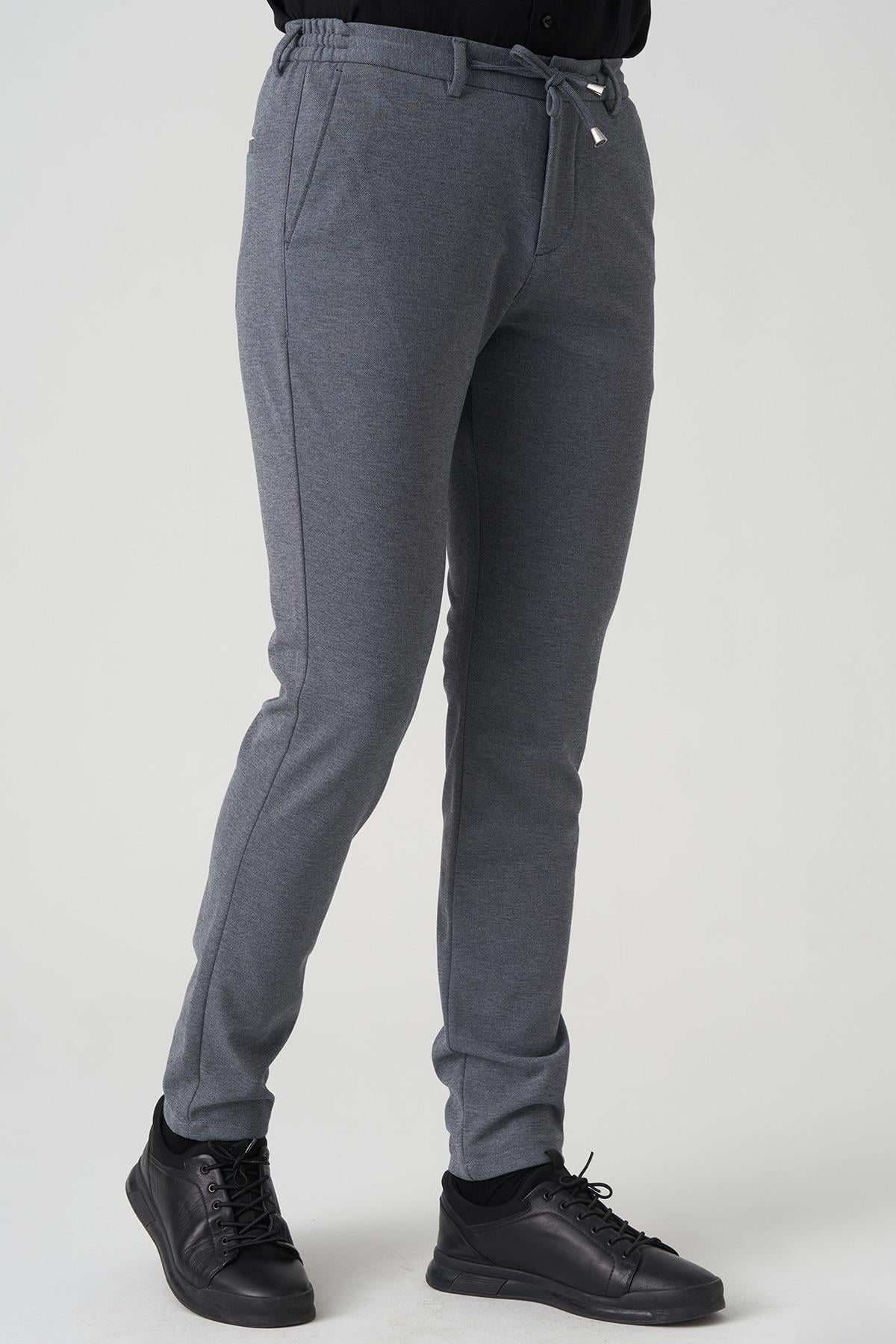 White Stone Barcelos P1035 Regular Fit Semanta Likralı Orme Jogger Pantolon Laci