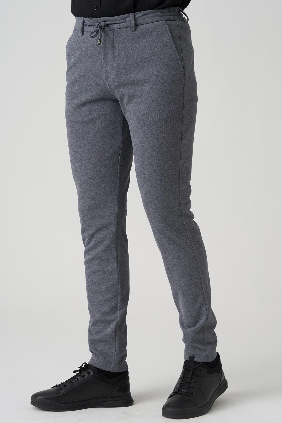 White Stone Barcelos P1035 Regular Fit Semanta Likralı Orme Jogger Pantolon Laci