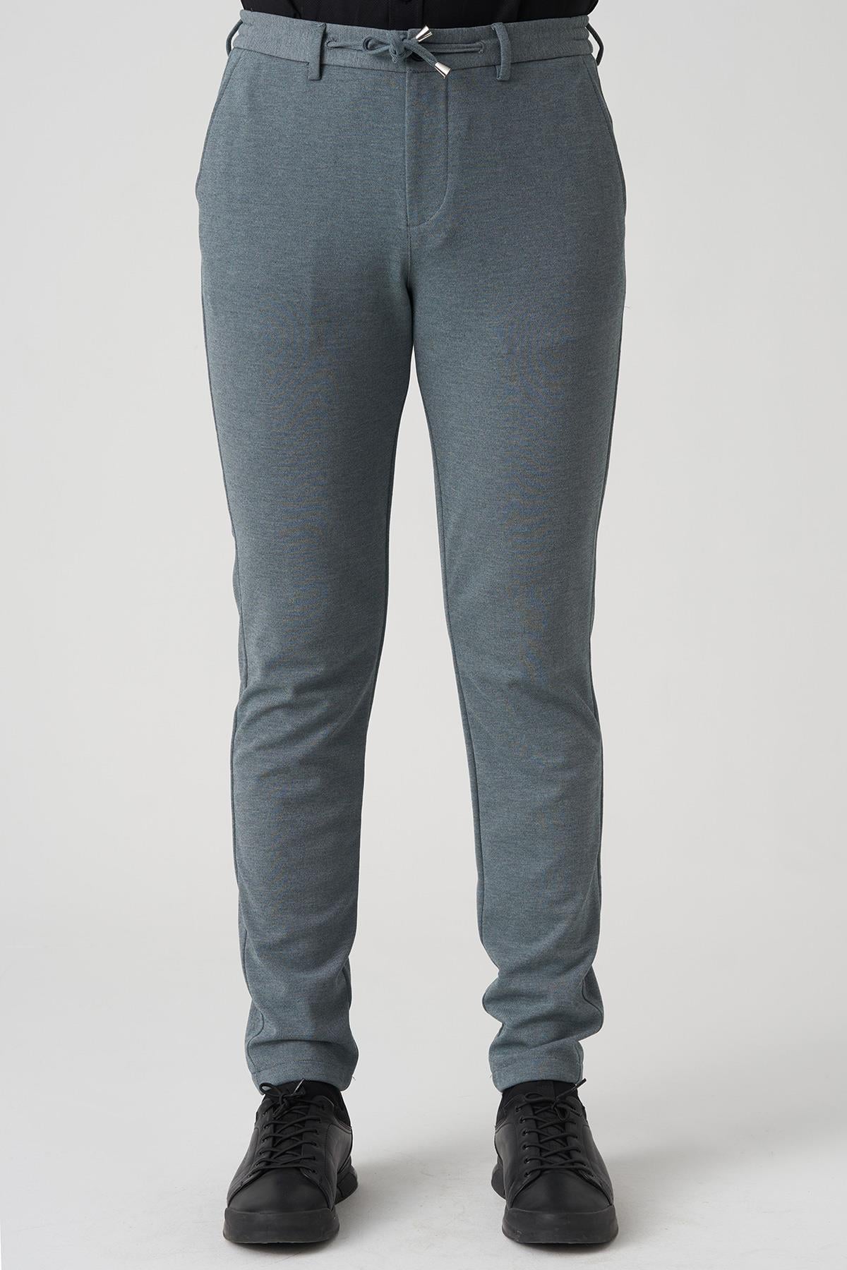 White Stone Barcelos P1035 Regular Fit Semanta Likralı Jogger Pantolon Zümrüt