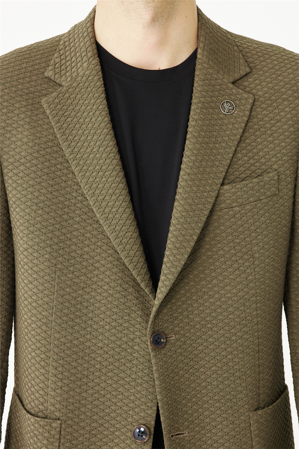 Yeşil Hafif Dokulu Blazer Ceket