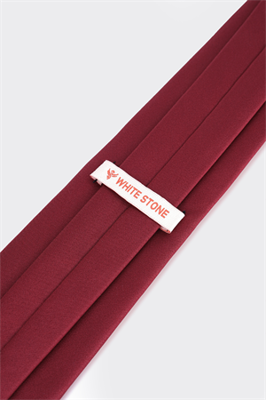 Bordo Dupont Kumaş Düz Kravat