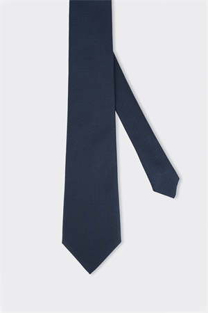 Lacivert Kuş Gözü Desenli Kravat