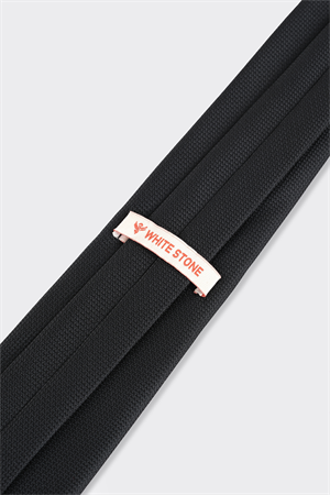 Siyah Kuş Gözü Desenli Kravat