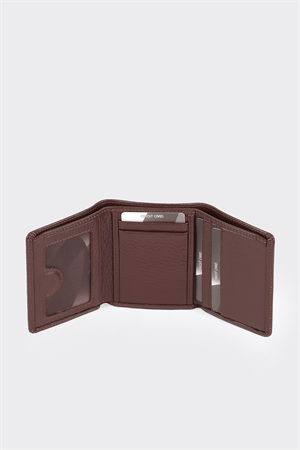 Kahverengi Özel Tasarım Premium Dikey Deri Erkek Cüzdan