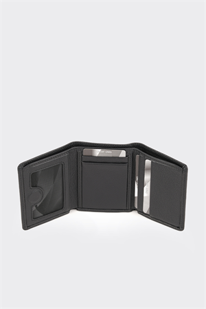Siyah Özel Tasarım Premium Dikey Deri Erkek Cüzdan