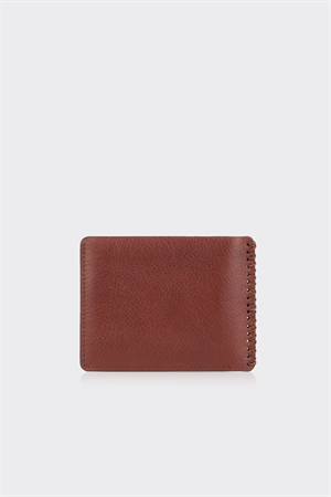 Kahverengi Premium Yatay Deri Erkek Cüzdan