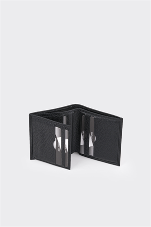 Siyah Premium Dikey Deri Erkek Cüzdan