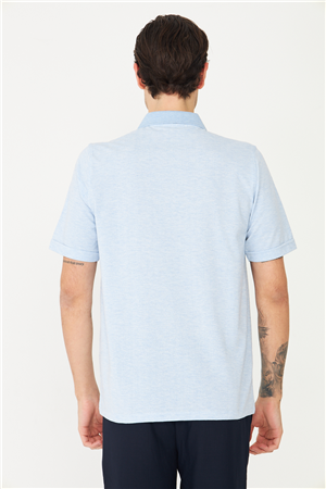 Açık Mavi Polo Yaka T-Shirt 