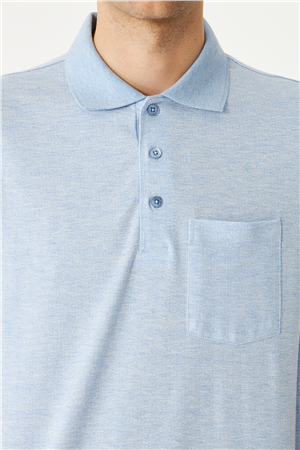 Açık Mavi Polo Yaka T-Shirt 