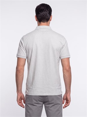 Açık Yeşil Mikro Desenli Regular Fit Erkek Polo Yaka Tişört