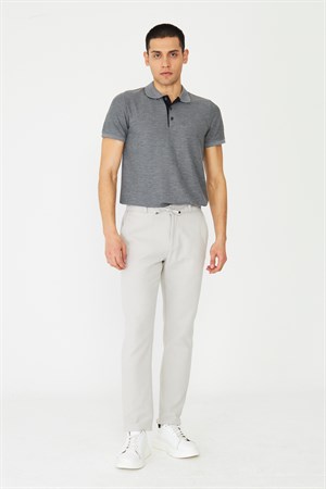 Antrasit Modern Kesim Polo Yaka Erkek T-Shirt