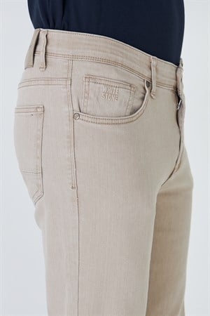 Bej Erkek Gabardin Spor Pantolon