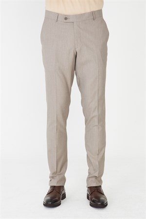 Bej Erkek Kumaş Pantolon Modern Kesim Klasik Pantolon