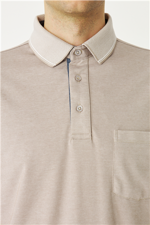 Bej Polo Yaka T-Shirt 