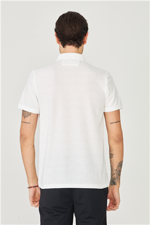 Beyaz Polo Yaka T-Shirt 