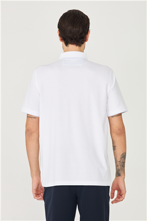 Beyaz Polo Yaka T-Shirt 