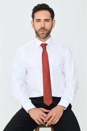 Bordo Dupont Geniş Düz Kravat
