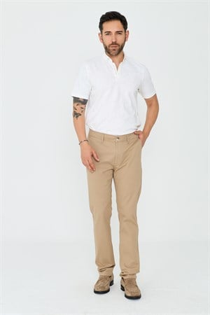 Camel Rengi Dynamic Fit Erkek Chino Pantolon