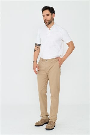 Camel Rengi Dynamic Fit Erkek Chino Pantolon