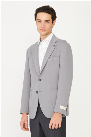 Gri Klasik Kesim Blazer Ceket