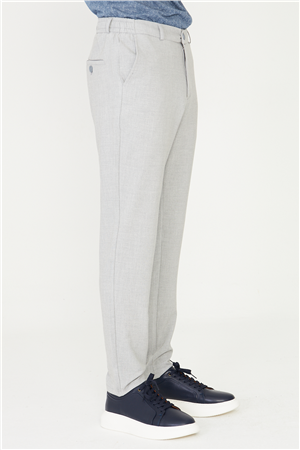 Gri Klasik Kesim Kumaş Pantolon Slim Fit